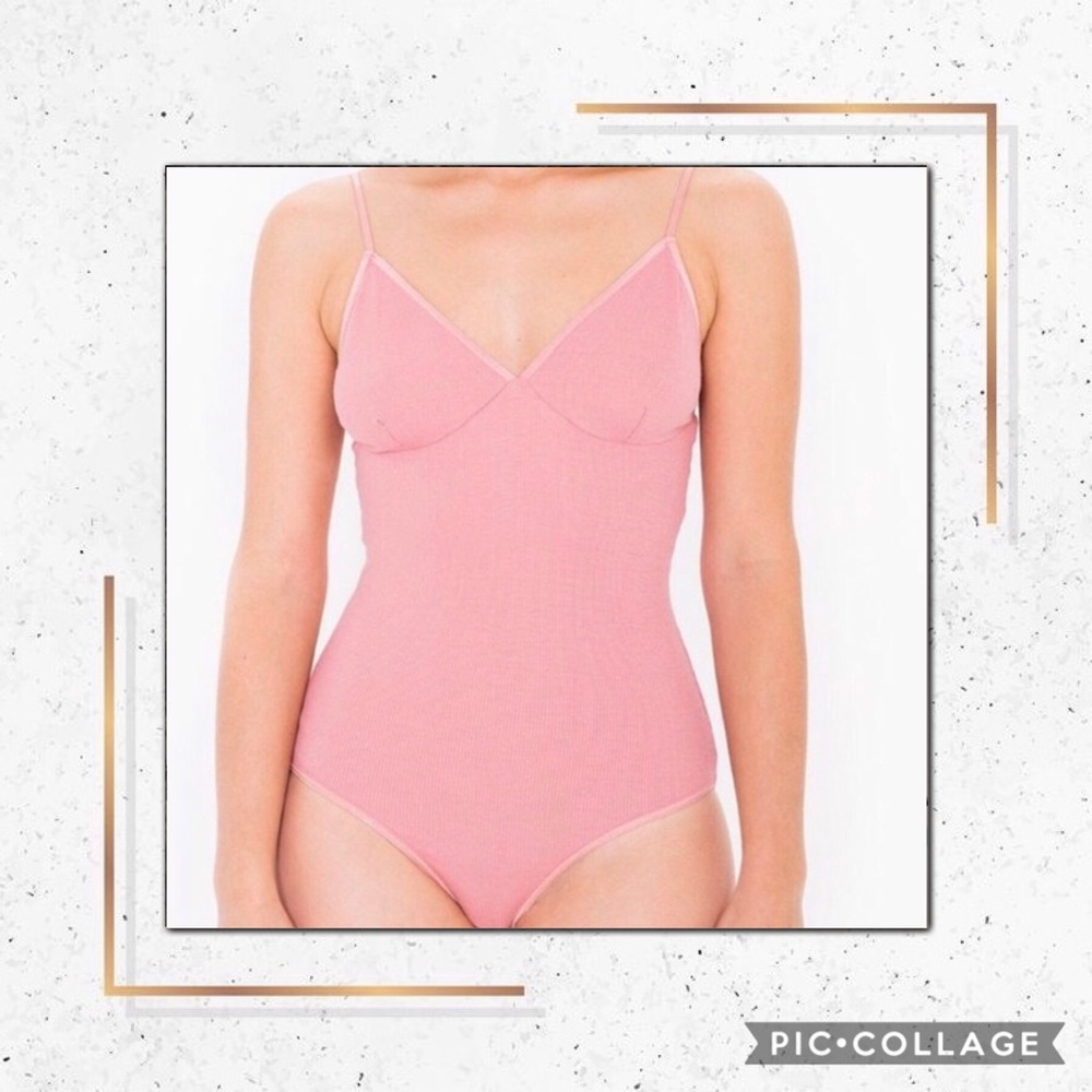 ✨2/$40 ✨ AMERICAN APPAREL PINK STRAPPY BODYSUIT✨